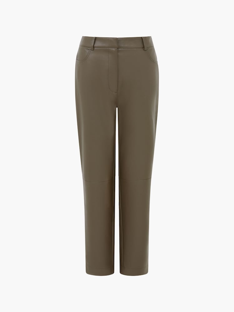 French Connection Green Crolenda PU Trousers - Image 4 of 4