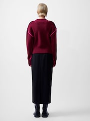 French Connection Pink Lorena High Neck Jumper - Image 2 of 4