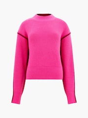 French Connection Pink Lorena High Neck Jumper - Image 4 of 4