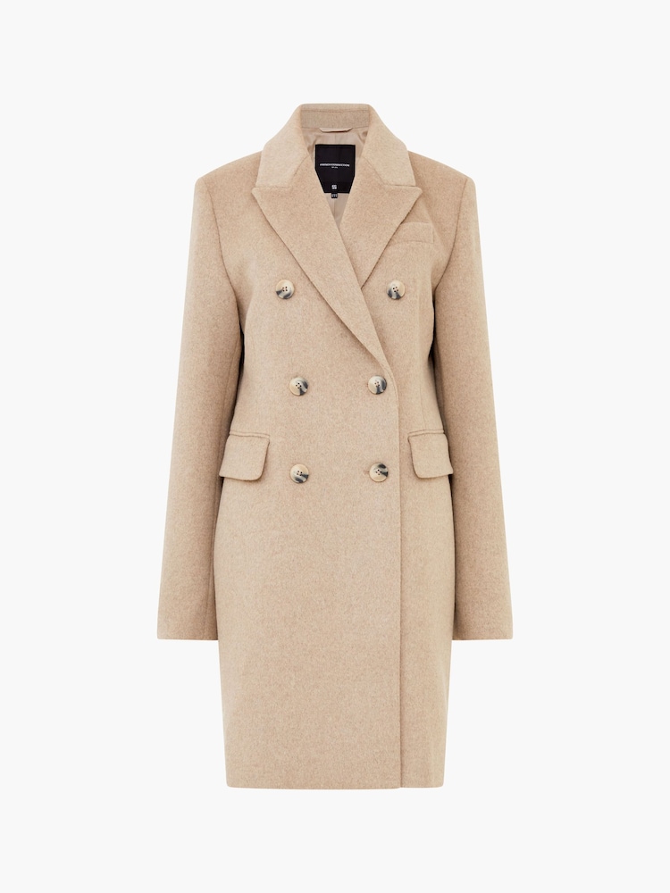 French Connection Nude Felt Adele Coat - Image 4 of 4