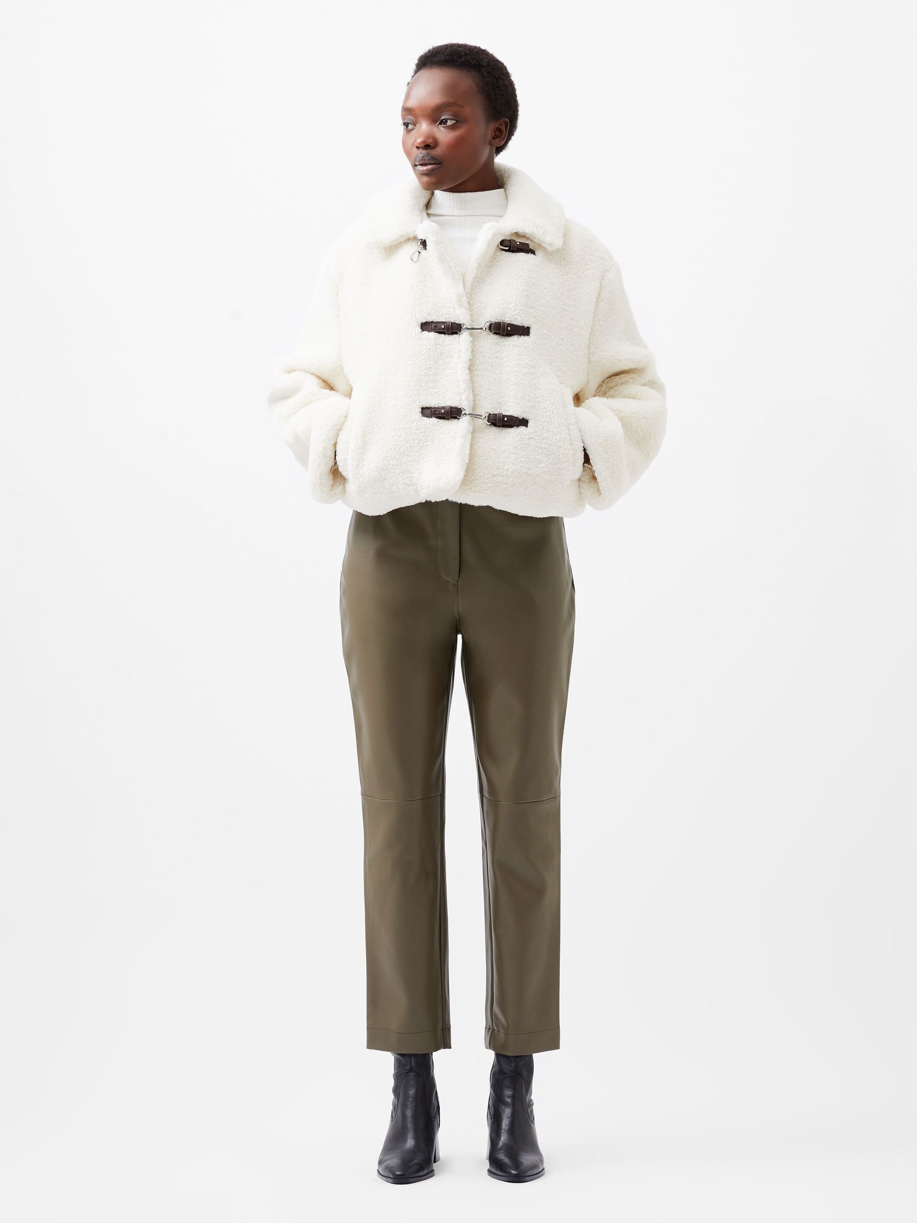 Buy French Connection Cream Alex Faux Fur Jacket from Next USA