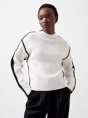 French Connection Cream High Neck Lorena Cream Jumper - Image 3 of 4
