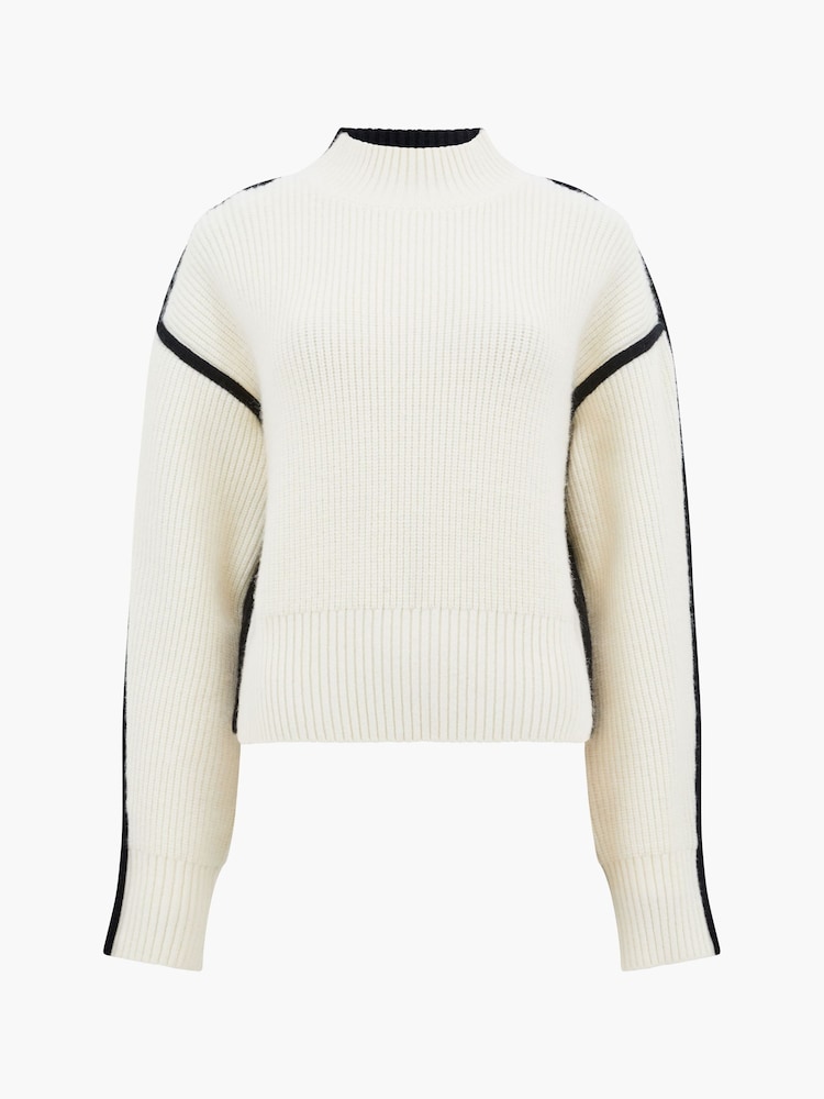 French Connection Cream High Neck Lorena Cream Jumper - Image 4 of 4