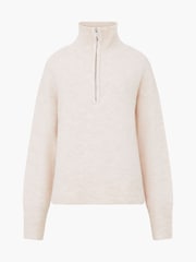 French Connection Cream Maddox Half Zip Jumper - Image 4 of 4