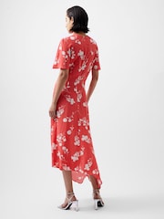 French Connection Red Alessandra Asymmetric Dress - Image 2 of 4