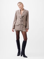 French Connection Pink Gina Check Blazer - Image 1 of 4