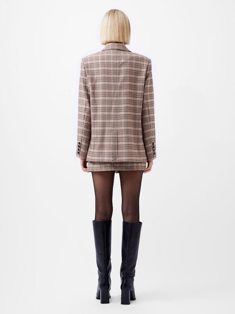 French Connection Pink Gina Check Blazer - Image 2 of 4