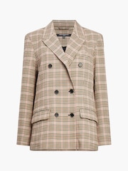 French Connection Pink Gina Check Blazer - Image 4 of 4