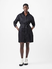 French Connection Black 100% Cotton Long Sleeve Alexis Shirt Dress - Image 1 of 4