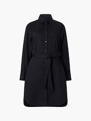 French Connection Black 100% Cotton Long Sleeve Alexis Shirt Dress - Image 4 of 4