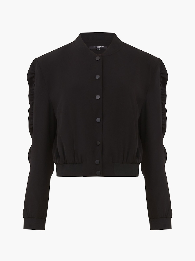French Connection Black Harrie Suiting Bomber Jacket - Image 4 of 4