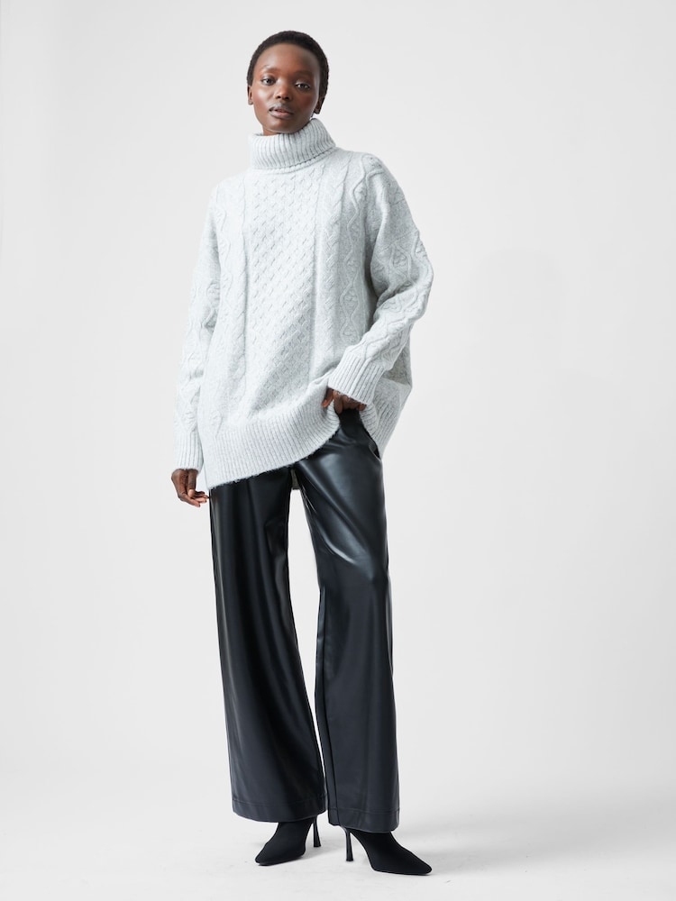 French Connection Grey Makira Roll Neck Jumper - Image 1 of 4