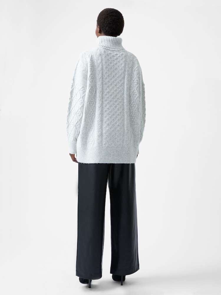 French Connection Grey Makira Roll Neck Jumper - Image 2 of 4