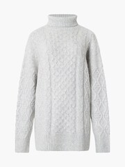 French Connection Grey Makira Roll Neck Jumper - Image 4 of 4