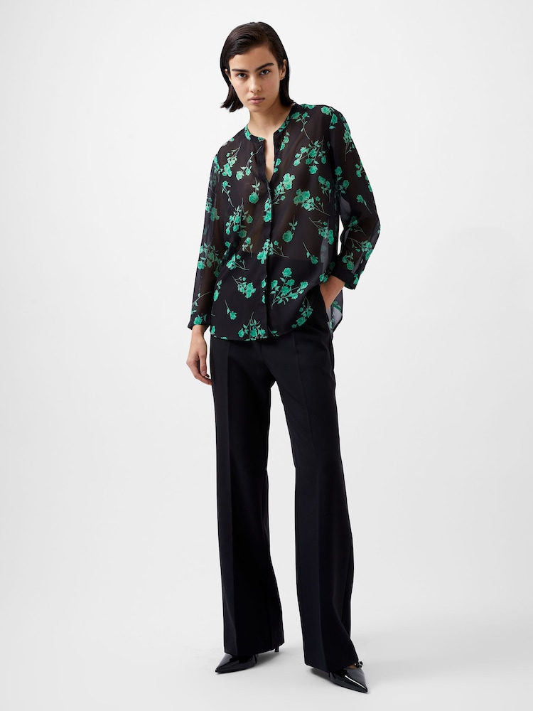 French Connection Black Long Sleeve Alessandra Shirt - Image 1 of 4