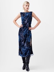 French Connection Blue Dawn Hallie Crinkle Dress - Image 1 of 4