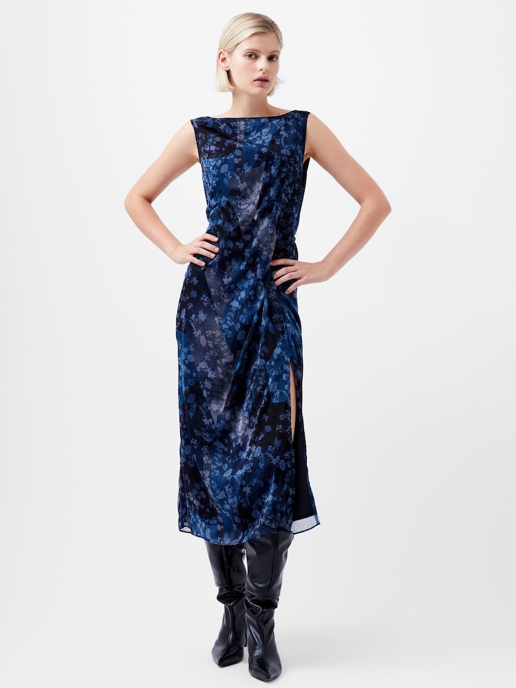 French Connection Blue Dawn Hallie Crinkle Dress - Image 1 of 4