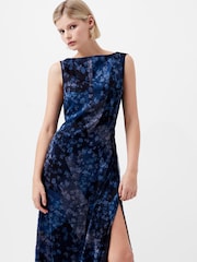 French Connection Blue Dawn Hallie Crinkle Dress - Image 3 of 4