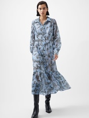 French Connection White Devore Dia Maxi Dress - Image 1 of 4
