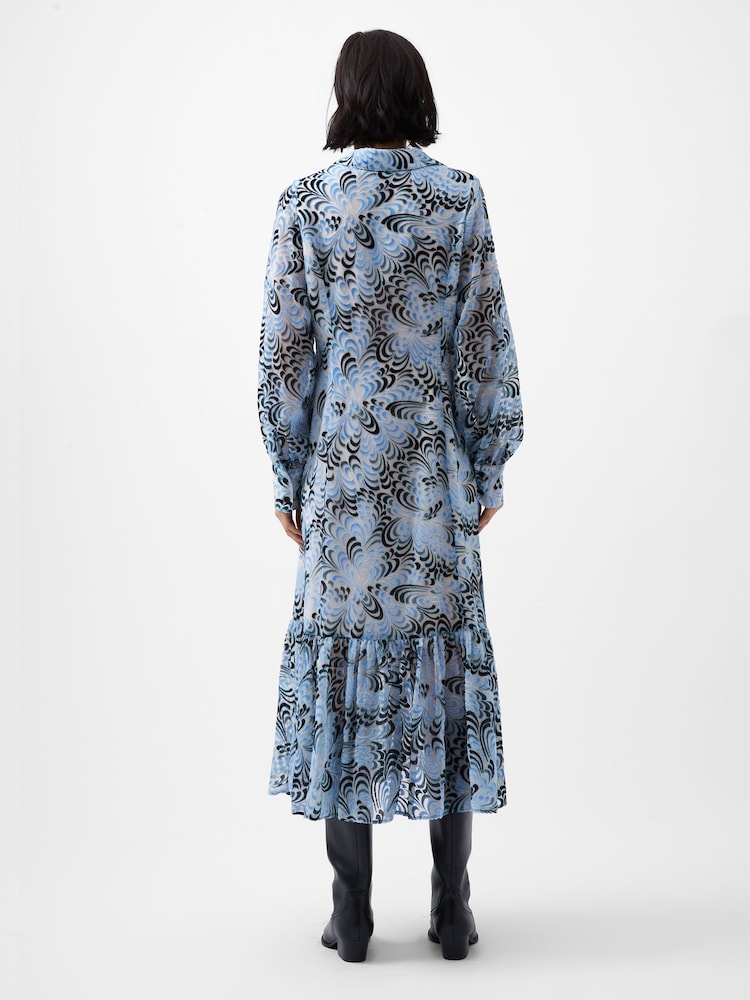 French Connection White Devore Dia Maxi Dress - Image 2 of 4