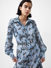 French Connection White Devore Dia Maxi Dress - Image 3 of 4