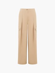 French Connection Cream Atena Twill Cargo Trousers - Image 4 of 4