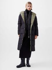 French Connection Black Double Front Auden Puffer Coat - Image 1 of 4