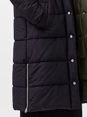 French Connection Black Double Front Auden Puffer Coat - Image 3 of 4