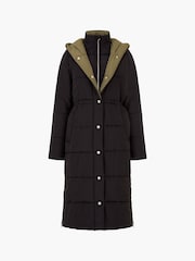 French Connection Black Double Front Auden Puffer Coat - Image 4 of 4
