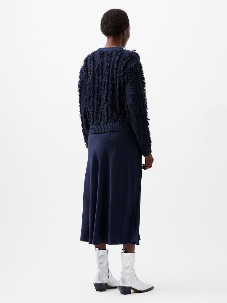 French Connection Blue Malika Fringed Jumper - Image 3 of 3