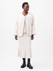 French Connection Cream Aris Quilted Jacket - Image 1 of 4