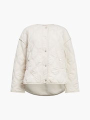 French Connection Cream Aris Quilted Jacket - Image 4 of 4