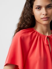 French Connection Red Capriana Crepe Light Top - Image 3 of 4