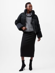 French Connection Black Dinara Crinkle Puffer Jacket - Image 1 of 3