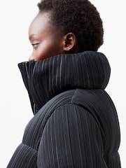 French Connection Black Dinara Crinkle Puffer Jacket - Image 2 of 3