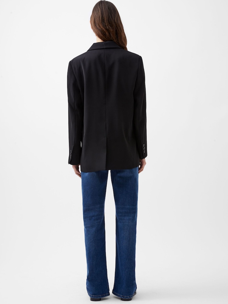 French Connection Black Double Breasted Harrie Suiting Blazer - Image 2 of 4