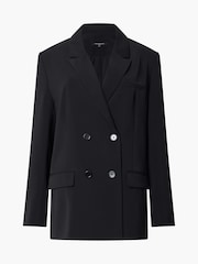 French Connection Black Double Breasted Harrie Suiting Blazer - Image 4 of 4