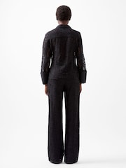 French Connection Black Lace Asura Shirt - Image 2 of 4