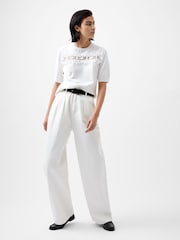 French Connection White 100% Cotton Lace Jilly Cobalo Top - Image 1 of 4