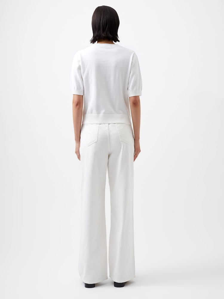 French Connection White 100% Cotton Lace Jilly Cobalo Top - Image 2 of 4