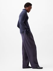 French Connection Blue Babysoft Tie Sleeve Jumper - Image 2 of 4