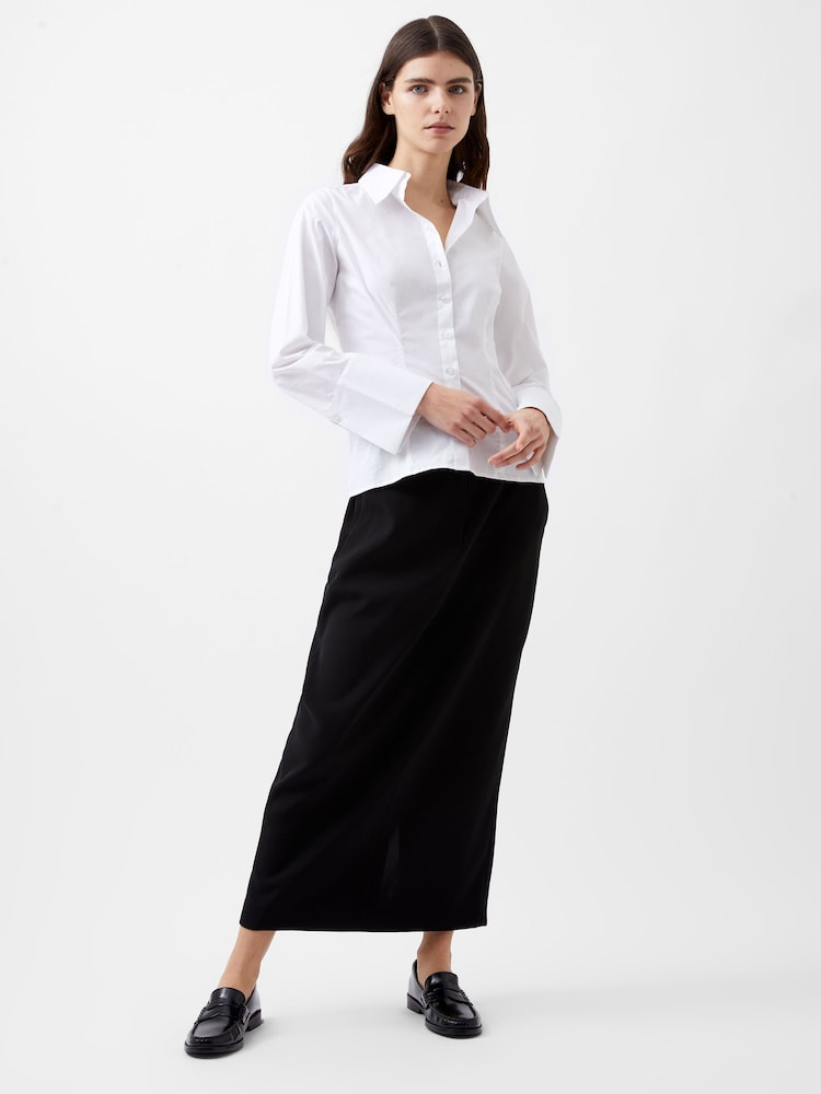 French Connection White Poplin Isabelle Classic Shirt - Image 1 of 4