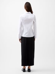 French Connection White Poplin Isabelle Classic Shirt - Image 2 of 4