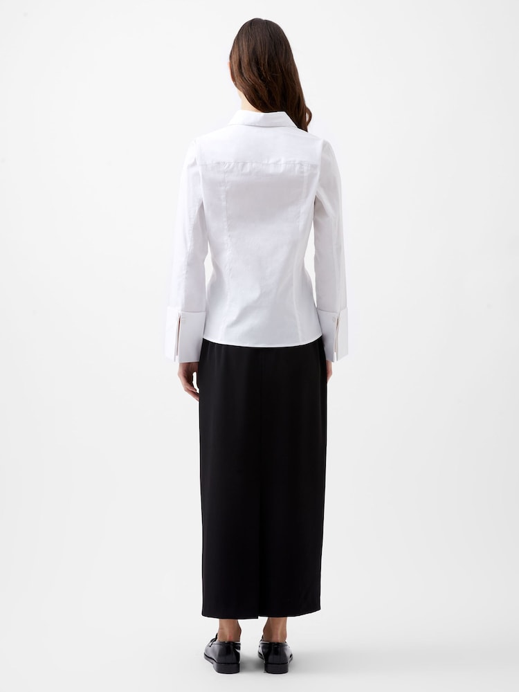 French Connection White Poplin Isabelle Classic Shirt - Image 2 of 4