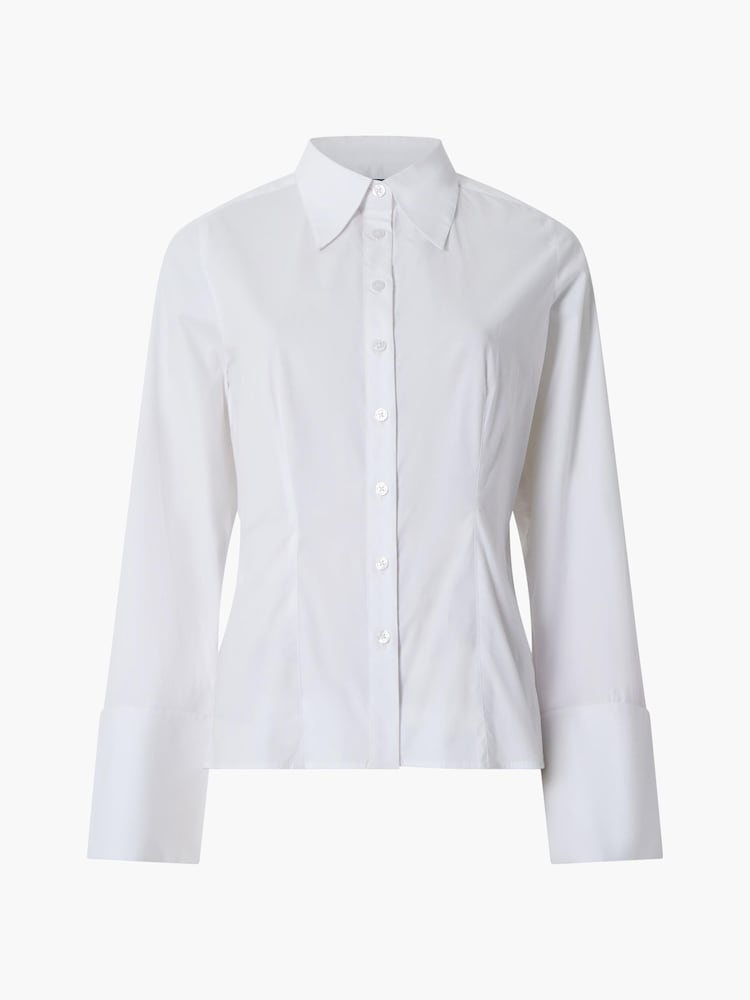 French Connection White Poplin Isabelle Classic Shirt - Image 4 of 4