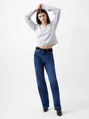 French Connection Grey Morena Collar Jumper - Image 1 of 4