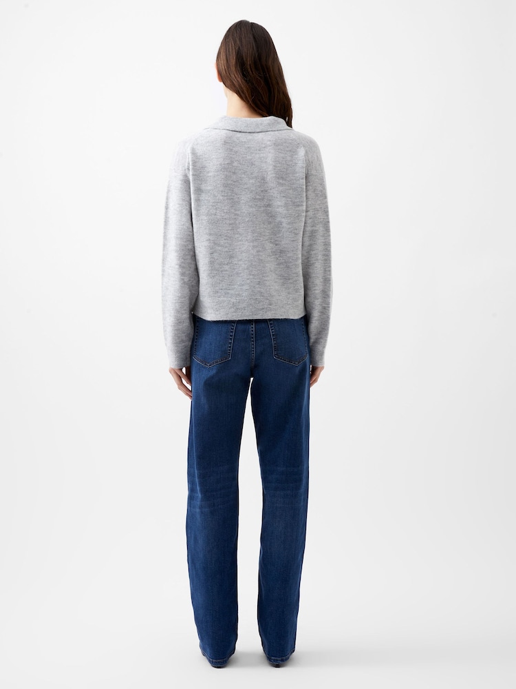 French Connection Grey Morena Collar Jumper - Image 2 of 4