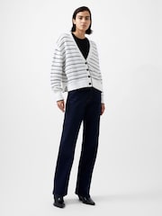 French Connection White 100% Cotton Oskie Cardigan - Image 1 of 4