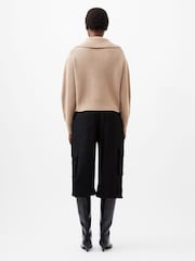 French Connection Cream Joss Collared Knit Jumper - Image 2 of 4