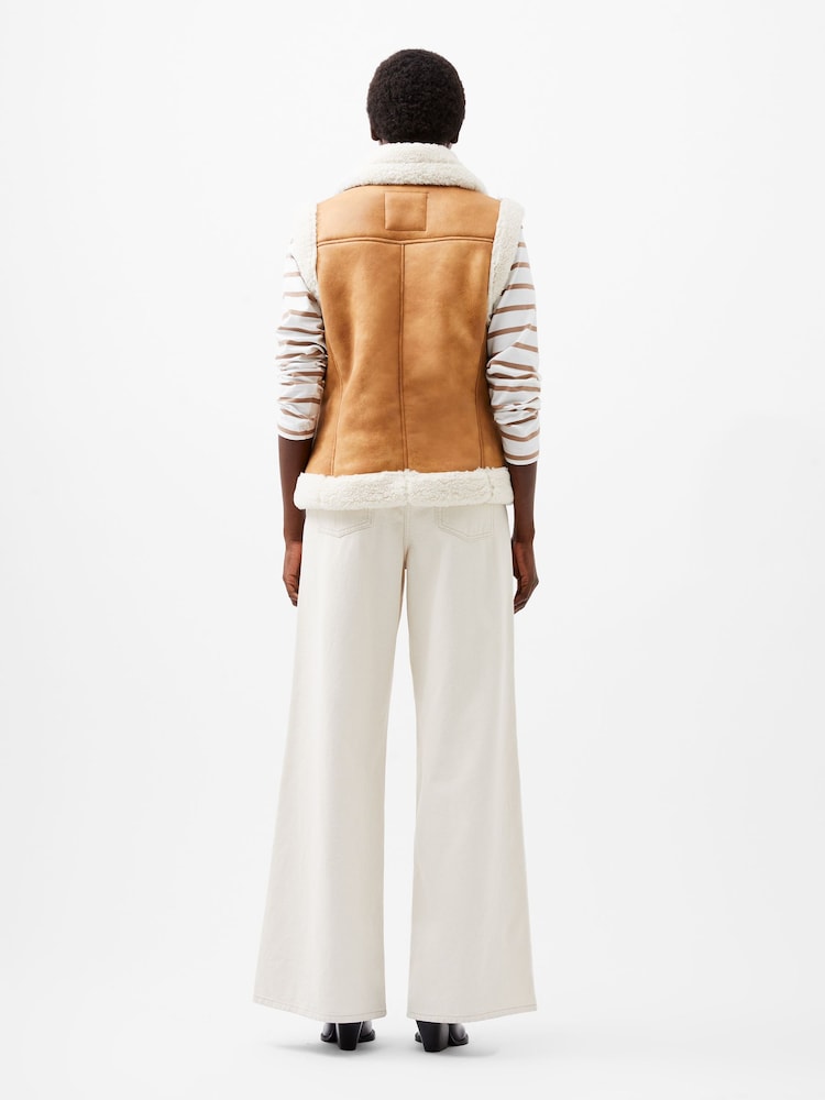 French Connection Nude Camry Suedette Gilet - Image 2 of 4